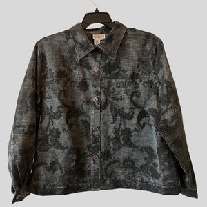 Coldwater Creek Grey/Silver Embellished Jacket - 3X